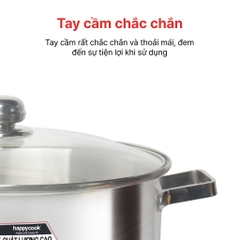 NỒI CAO INOX HAPPYCOOK 3 ĐÁY 28-30-32CM - SỬ DỤNG BẾP TỪ