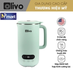 MÁY LÀM SỮA HẠT OLIVO CB1000 – Dung Tích 1L - 880W, Nắp INOX Kết Hợp Kính Cường Lực