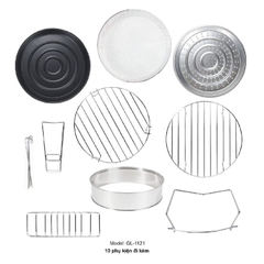 LÒ NƯỚNG THỦY TINH GALI GL-1121 ĐA NĂNG CHIÊN,NƯỚNG