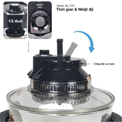 LÒ NƯỚNG THỦY TINH GALI GL-1121 ĐA NĂNG CHIÊN,NƯỚNG