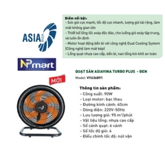 Quạt SÀN BCN Asia - công suất 80W ; Xám và Đen cánh cam