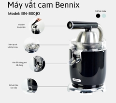Máy Vắt Cam Có Tay Cầm, Lưới Lọc Inox BENNIX BN-800JO, Công Suất 800W, Bảo hành 12 tháng