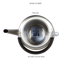Ấm đun nước siêu tốc Gali GL-0050 new 1800W dung tích 5L chính hãng