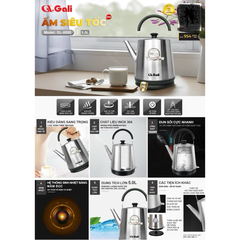 Ấm đun nước siêu tốc Gali GL-0050 new 1800W dung tích 5L chính hãng