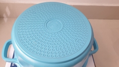 Nồi phủ men Ceramic size 24cm sử dụng bếp từ ( màu xanh)