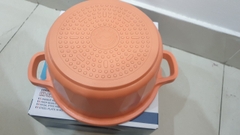 Nồi phủ men  Ceramic size 24 cm sử dụng bếp từ ( màu cam)