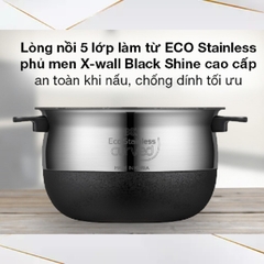 Nồi cơm áp suất cao tần Cuckoo 1.8 lít CRP-LHTR1009FN Đen Nhập khẩu Hàn Quốc - Korea