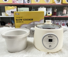 Nồi nấu chậm 1.5L Bear SB-NNC15 - Công suất: 120W - Điện áp: 220V ~ 50Hz - Dung tích 1,5L - Nấu trực tiếp, nắp thuỷ tinh - Màu sắc: Kem