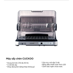 Máy Sấy Chén 40L CUCKOO CDD-A9010/STVNCV bảng quốc tế bảo hành 2 năm
