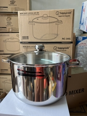 NỒI CAO INOX HAPPYCOOK 3 ĐÁY 28-30-32CM - SỬ DỤNG BẾP TỪ