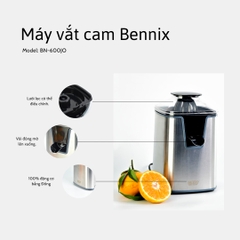 Máy vắt cam Bennix BN-600JO, công suất lớn 600W, máy khỏe, vắt êm, có vòi ra nước đóng mở