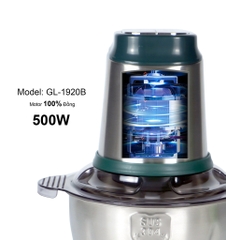 Máy xay thịt Gali GL-1920B 2 lít đa năng siêu mạnh 4 lưỡi dao sắc bén cối INOX bảo hành 2 năm chính hãng