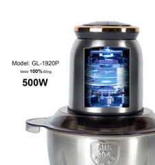 Máy xay thịt Gali GL-1920P 2 lít đa năng siêu mạnh 4 lưỡi dao sắc bén cối INOX bảo hành 2 năm chính hãng
