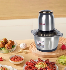 Máy xay thịt Gali GL-1920P 2 lít đa năng siêu mạnh 4 lưỡi dao sắc bén cối INOX bảo hành 2 năm chính hãng