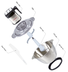 Máy xay thịt đa năng 2 Lít  GL-1920P GL-1920A GALI GL-1920G GL-1920B , lưỡi dao thép siêu bén thố Inox