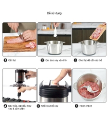 Máy xay thịt đa năng 2 Lít  GL-1920P GL-1920A GALI GL-1920G GL-1920B , lưỡi dao thép siêu bén thố Inox