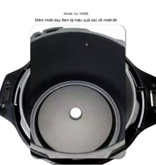 Nồi áp suất GALI GL-1606B 6 lít đa năng dung tích lớn dùng gia đình 4-6 người