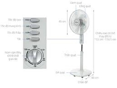 Quạt đứng Toshiba F-LSA10(H)VN - Hàng chính hãng, bảo hành 12 tháng