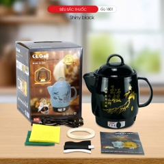 Siêu sắc thuốc GL-1801 Shiny Black 3.3 lít  Điện áp 220V/50Hz công suất 450W dung tích 3.3L
