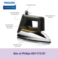 Bàn ủi khô Philips HD1172 1100W bảo hành 1 năm