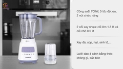 Máy xay sinh tố đa năng Philips HR2221/00 hàng chính hãng