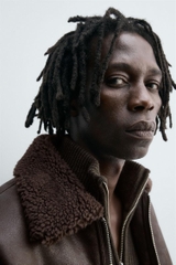 AK2677 - Z.RA DOUBLE FACED FAUX LEATHER JACKET