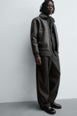 AK2678 - Z.RA DOUBLE FACED FAUX LEATHER JACKET