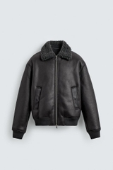 AK2678 - Z.RA DOUBLE FACED FAUX LEATHER JACKET