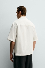 SMC2614 - Z.RA VISCOSE-LINEN KIMONO SHIRT