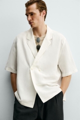 SMC2614 - Z.RA VISCOSE-LINEN KIMONO SHIRT