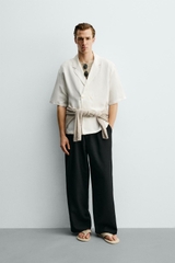 SMC2614 - Z.RA VISCOSE-LINEN KIMONO SHIRT