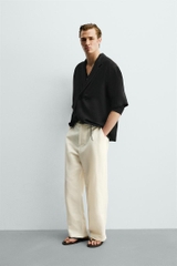 SMC2613 - Z.RA VISCOSE-LINEN KIMONO SHIRT