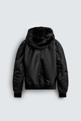AK2641 - Z.RA REVERSIBLE FAUX FUR BOMBER JACKET