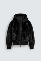 AK2641 - Z.RA REVERSIBLE FAUX FUR BOMBER JACKET
