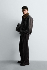 AK2660 - Z.RA ÁO KHOÁC GIẢ DA MẶC HAI MẶT