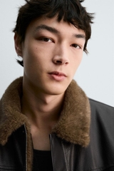 AK2660 - Z.RA ÁO KHOÁC GIẢ DA MẶC HAI MẶT