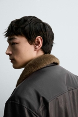 AK2660 - Z.RA ÁO KHOÁC GIẢ DA MẶC HAI MẶT