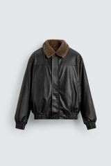 AK2660 - Z.RA ÁO KHOÁC GIẢ DA MẶC HAI MẶT