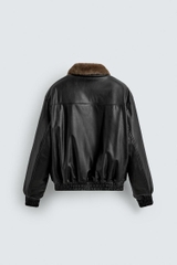 AK2660 - Z.RA ÁO KHOÁC GIẢ DA MẶC HAI MẶT