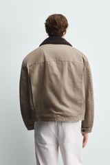 AK2643 - Z.RA CONTRAST CROCHET COLLAR JACKET