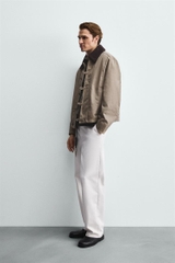 AK2643 - Z.RA CONTRAST CROCHET COLLAR JACKET