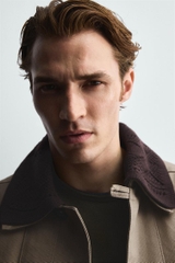 AK2643 - Z.RA CONTRAST CROCHET COLLAR JACKET