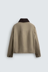 AK2643 - Z.RA CONTRAST CROCHET COLLAR JACKET