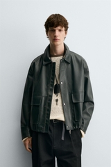 AK2638 - Z.RA RELAXED FIT FAUX LEATHER JACKET