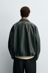 AK2638 - Z.RA RELAXED FIT FAUX LEATHER JACKET