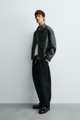 AK2638 - Z.RA RELAXED FIT FAUX LEATHER JACKET