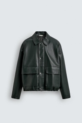 AK2638 - Z.RA RELAXED FIT FAUX LEATHER JACKET