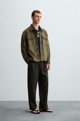 AK2615 - Z.RA FAUX SUEDE OVERSHIRT