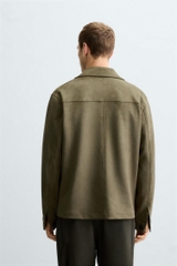 AK2615 - Z.RA FAUX SUEDE OVERSHIRT