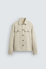 AK2613 - Z.RA FAUX SUEDE OVERSHIRT